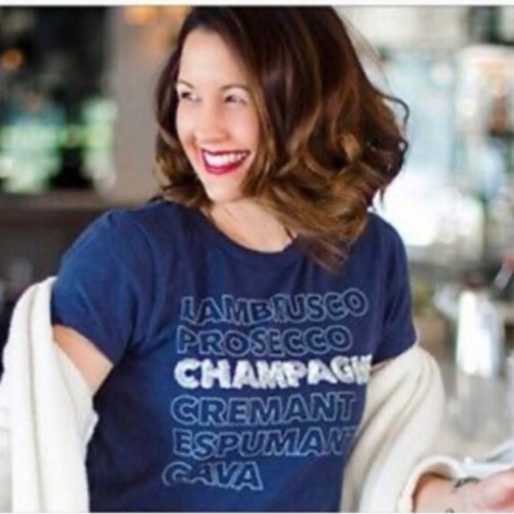 J. Crew Champagne Tee in Dark Blue Size XS